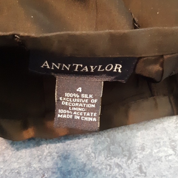 Ann Taylor long black silk skirt with sequins - Picture 5 of 7